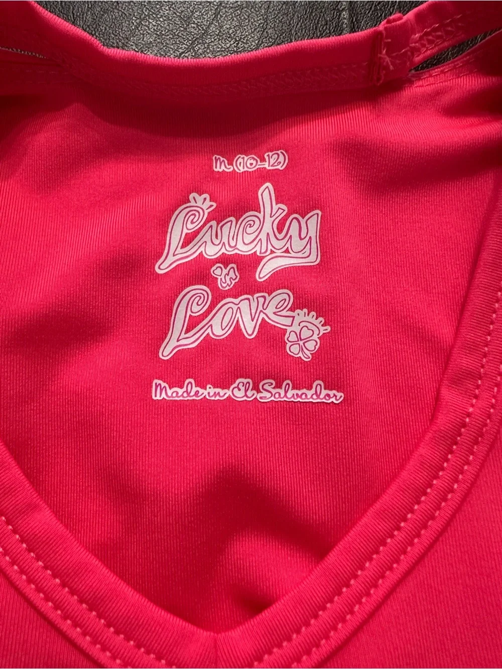 LUCKY IN LOVE  Bright Pink Girls' Tank Top and Skort Set NWOT